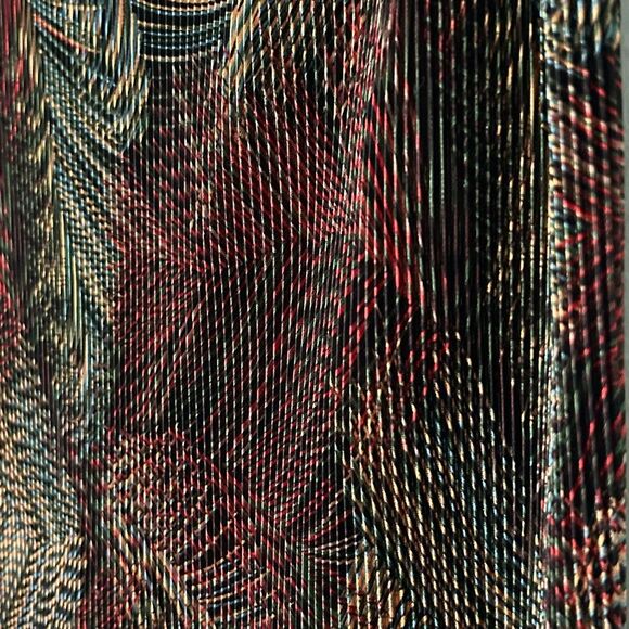 Vintage Plissé Satin Sleeveless Blouse Top Abstract Multicolor Textured Size Lg - Picture 4 of 6